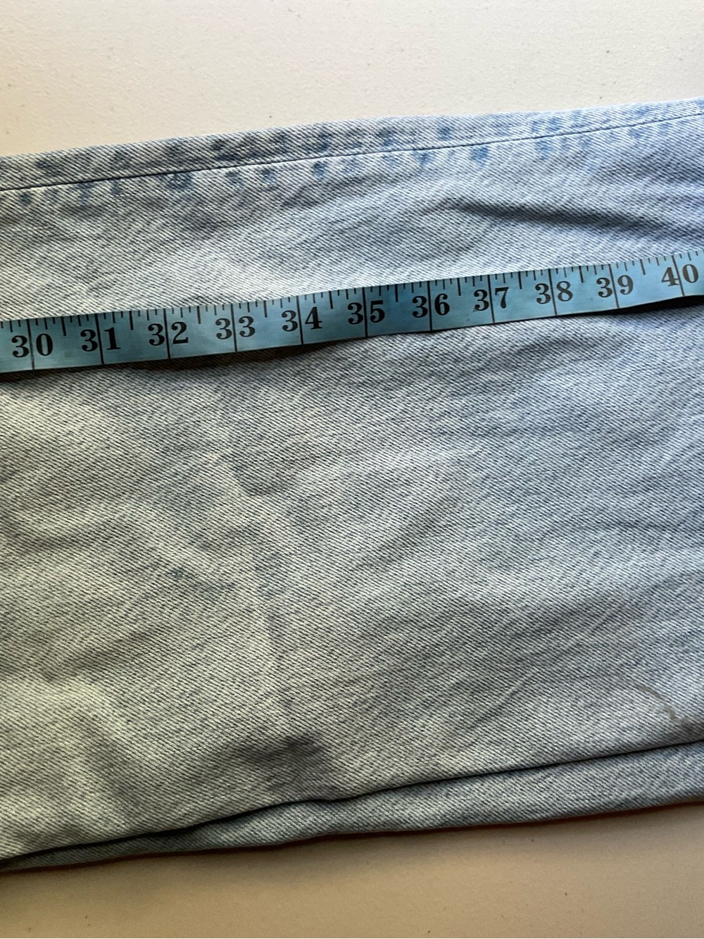 Zara 90s Full Length Wide Leg Jeans Light Wash Size 8 - Picture 8 of 9
